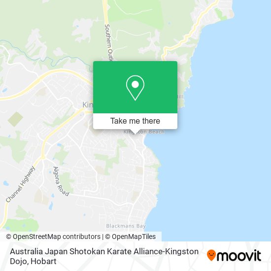 Mapa Australia Japan Shotokan Karate Alliance-Kingston Dojo