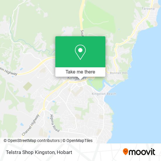 Mapa Telstra Shop Kingston