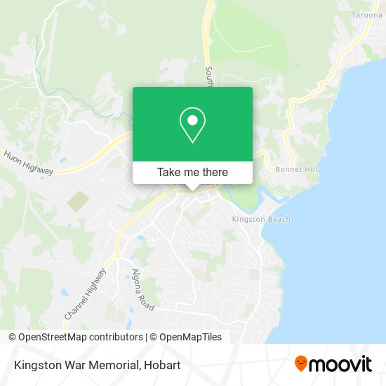 Kingston War Memorial map