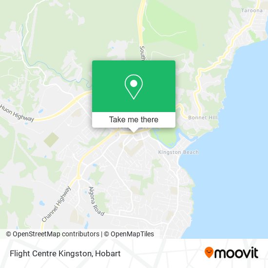 Mapa Flight Centre Kingston
