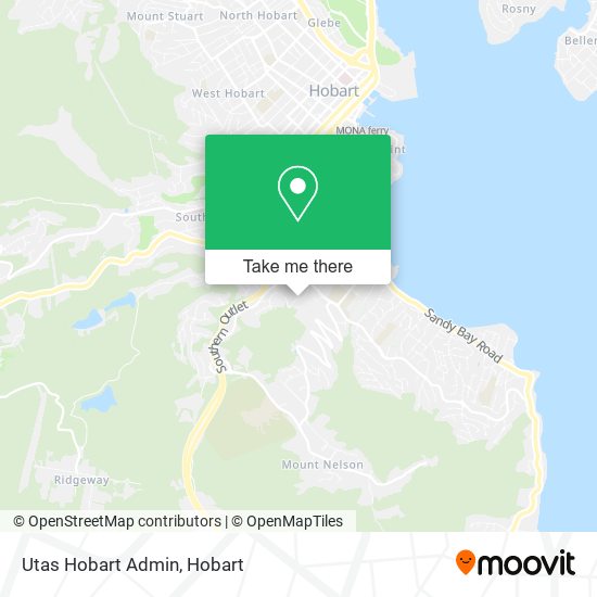 Mapa Utas Hobart Admin