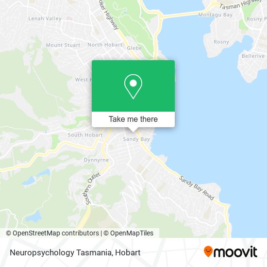 Neuropsychology Tasmania map