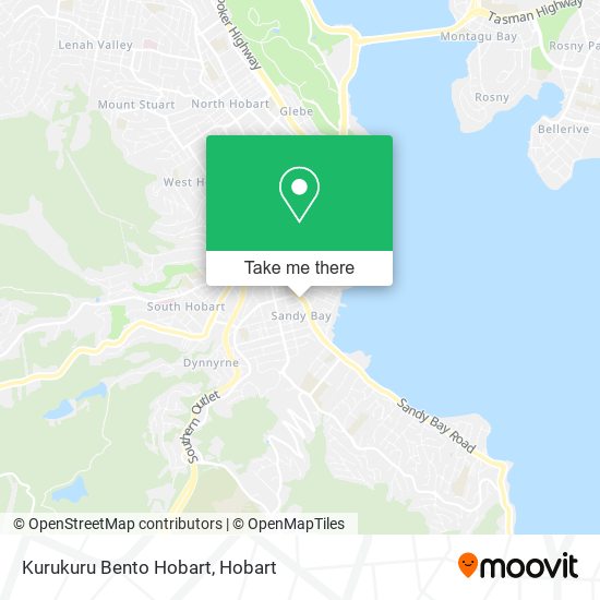 Kurukuru Bento Hobart map