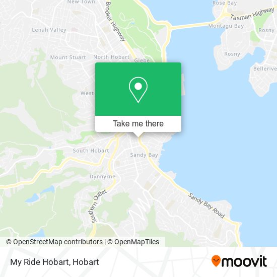 My Ride Hobart map