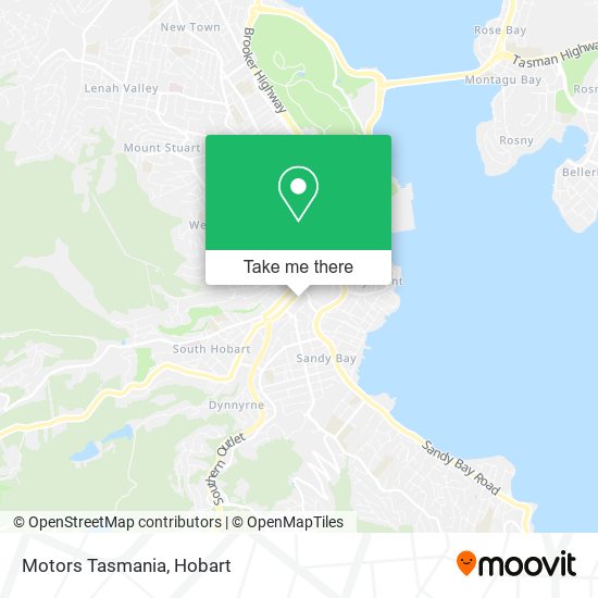 Motors Tasmania map