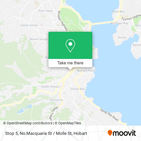 Stop 5, No.Macquarie St / Molle St map