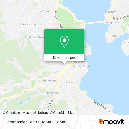 Commander Centre Hobart map
