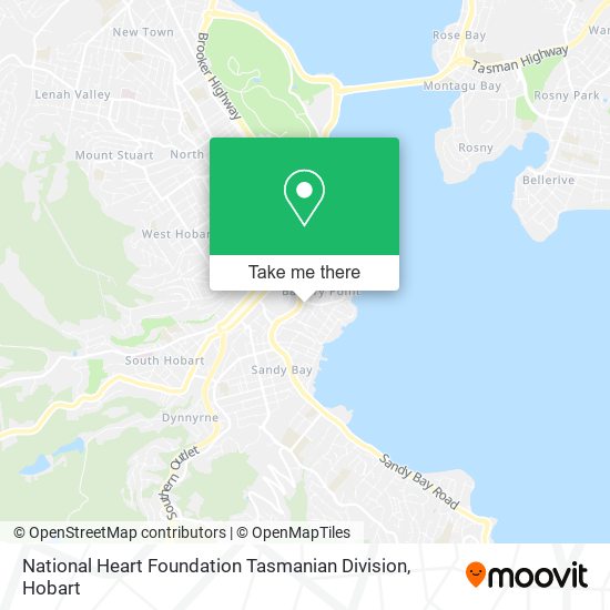 National Heart Foundation Tasmanian Division map