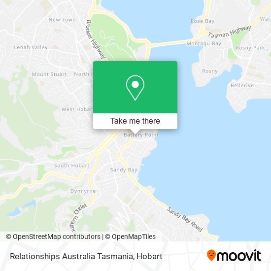 Mapa Relationships Australia Tasmania