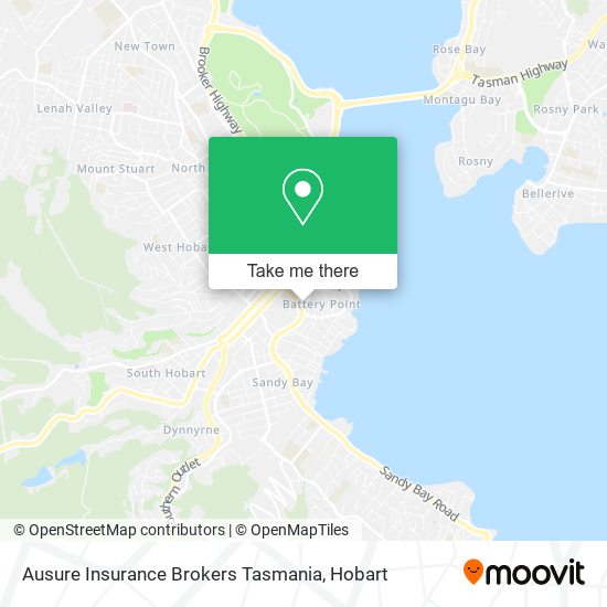 Ausure Insurance Brokers Tasmania map