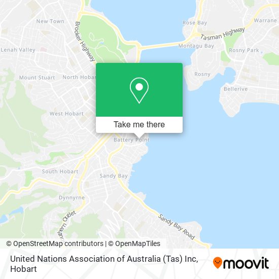 Mapa United Nations Association of Australia (Tas) Inc