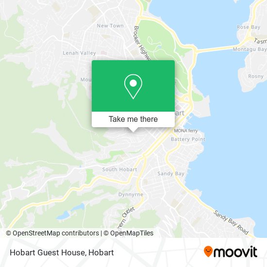 Hobart Guest House map