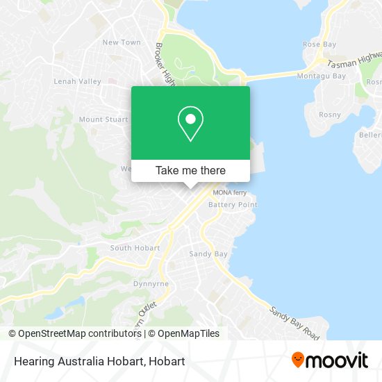 Mapa Hearing Australia Hobart