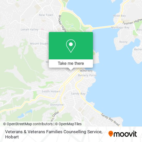 Veterans & Veterans Families Counselling Service map
