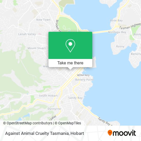 Against Animal Cruelty Tasmania map