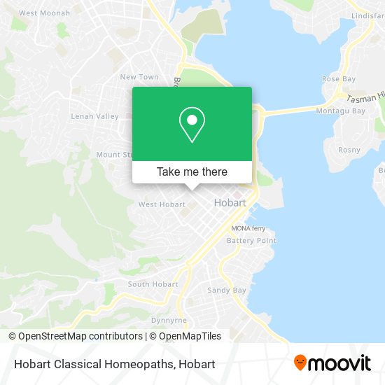 Mapa Hobart Classical Homeopaths