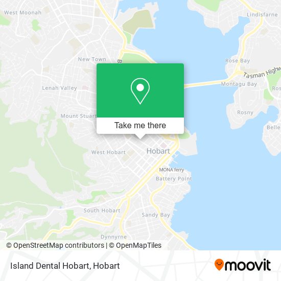Island Dental Hobart map