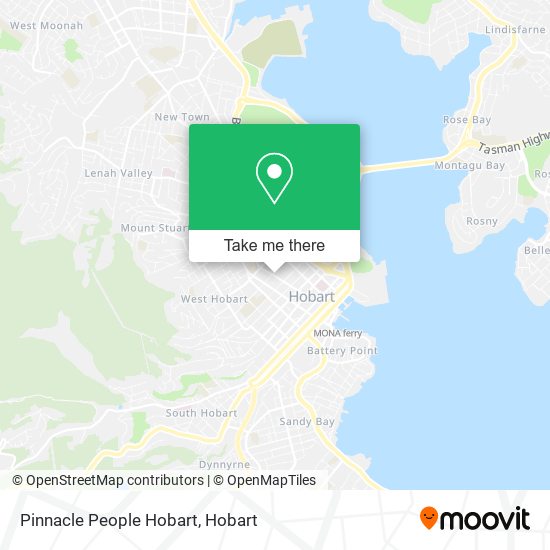 Pinnacle People Hobart map