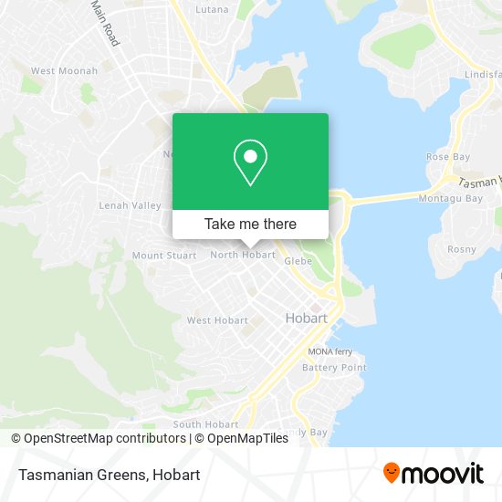 Mapa Tasmanian Greens