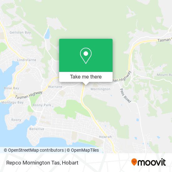Repco Mornington Tas map