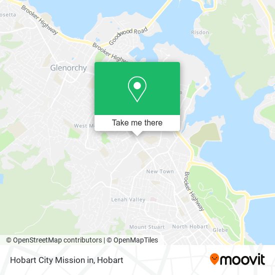 Hobart City Mission in map