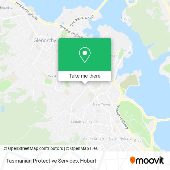 Tasmanian Protective Services map