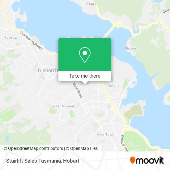 Mapa Stairlift Sales Tasmania