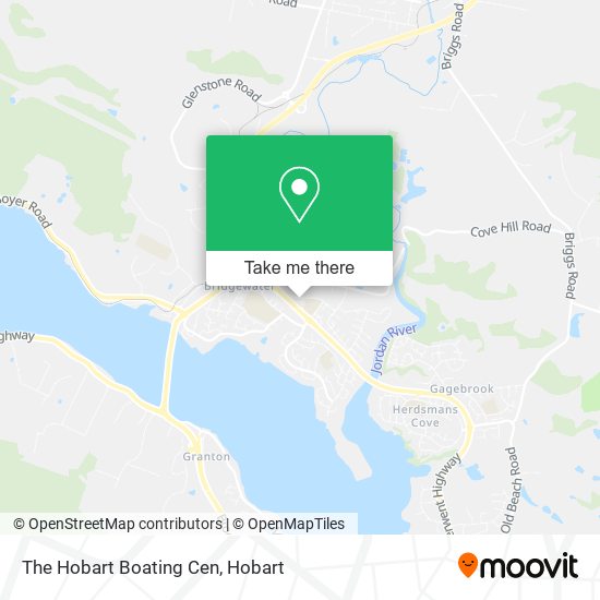 Mapa The Hobart Boating Cen