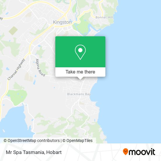 Mapa Mr Spa Tasmania