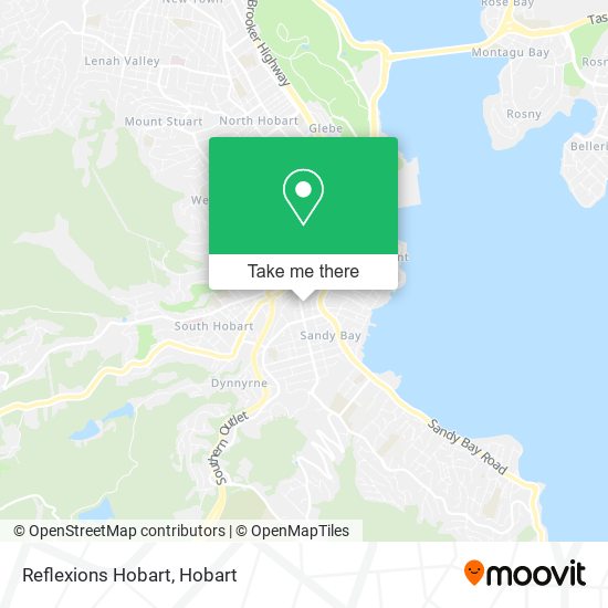 Mapa Reflexions Hobart