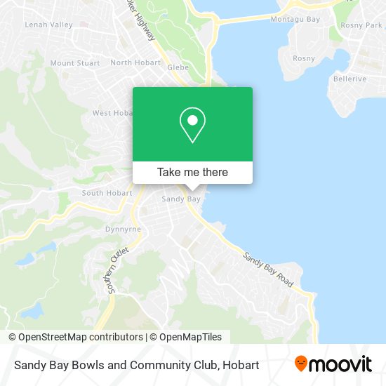 Sandy Bay Bowls and Community Club map