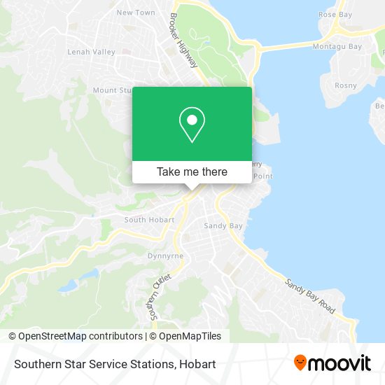 Southern Star Service Stations map