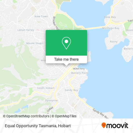 Equal Opportunity Tasmania map