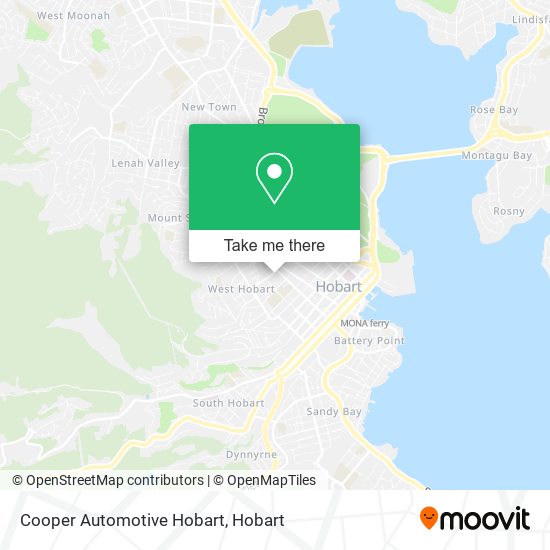 Mapa Cooper Automotive Hobart