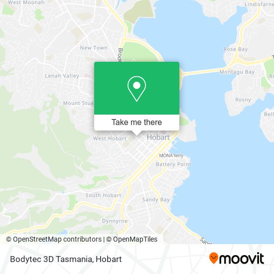 Bodytec 3D Tasmania map