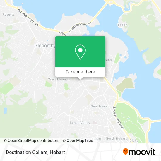 Mapa Destination Cellars