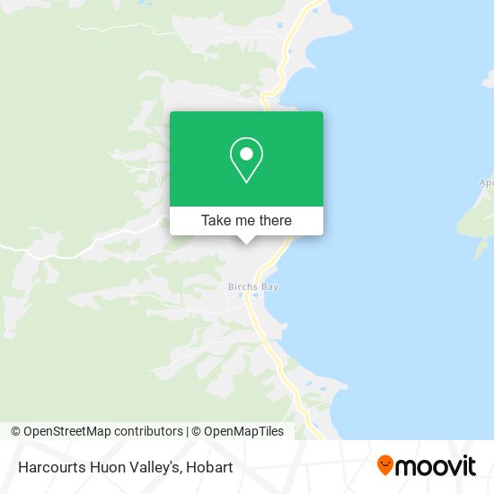 Mapa Harcourts Huon Valley's