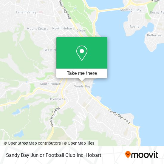 Sandy Bay Junior Football Club Inc map