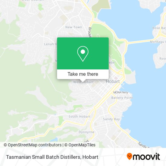 Tasmanian Small Batch Distillers map