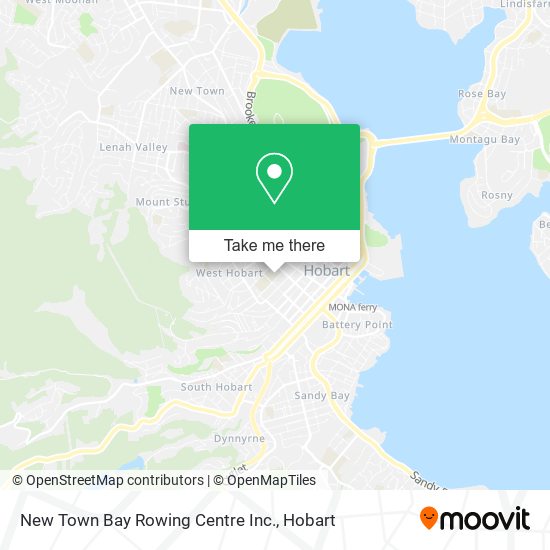 New Town Bay Rowing Centre Inc. map