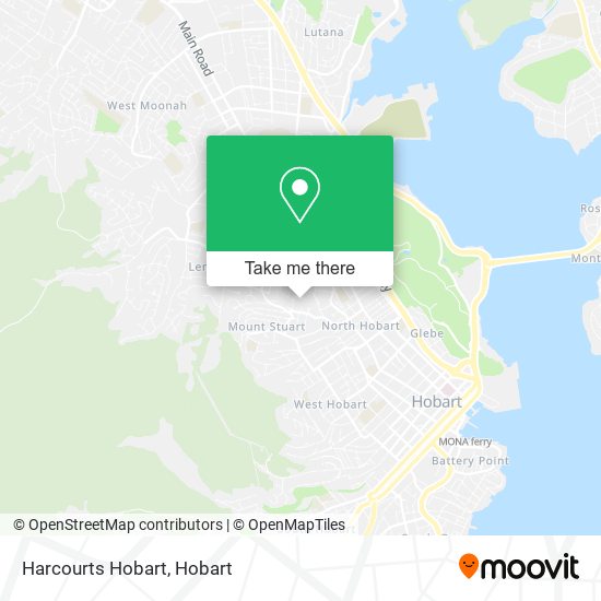 Harcourts Hobart map