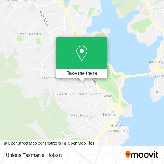 Unions Tasmania map