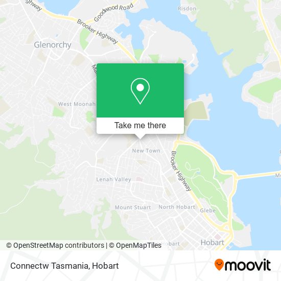 Connectw Tasmania map
