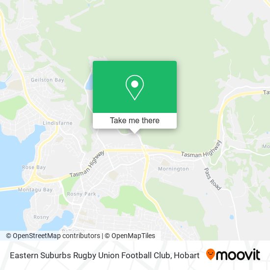 Mapa Eastern Suburbs Rugby Union Football Club