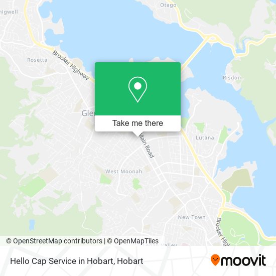 Mapa Hello Cap Service in Hobart