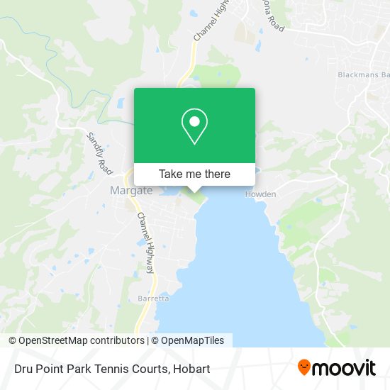 Dru Point Park Tennis Courts map
