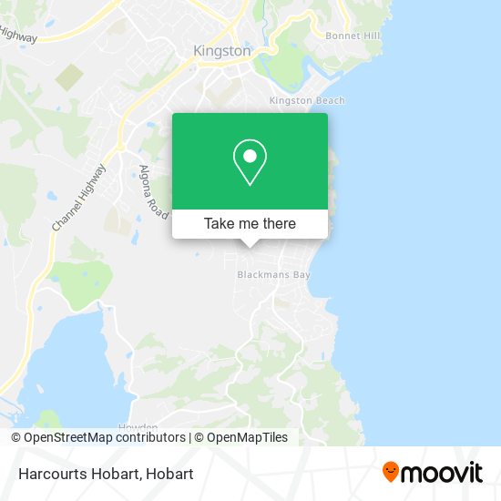 Harcourts Hobart map
