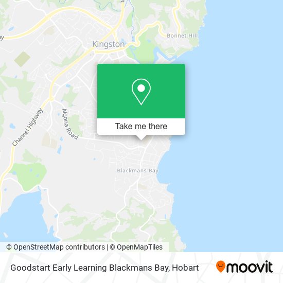 Goodstart Early Learning Blackmans Bay map