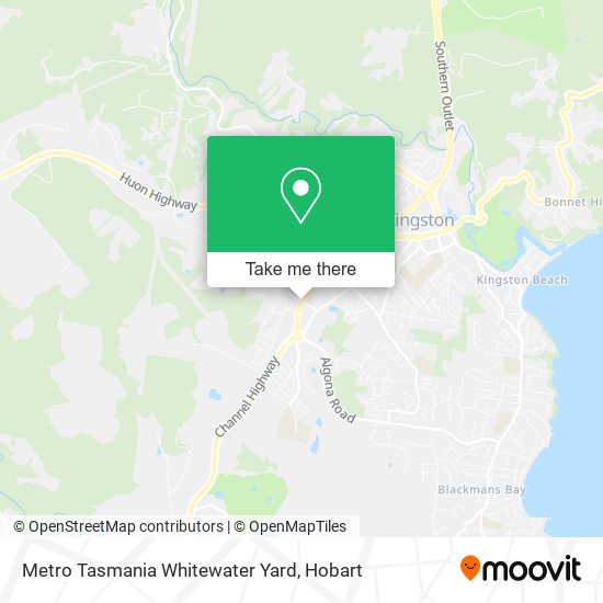 Mapa Metro Tasmania Whitewater Yard