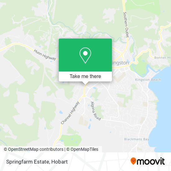 Mapa Springfarm Estate